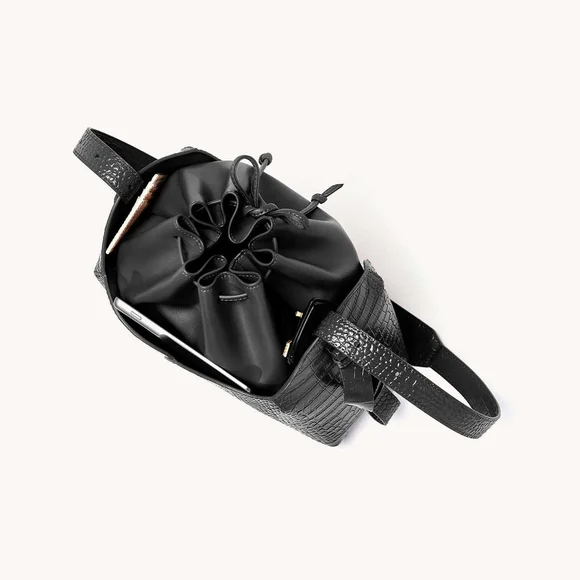 Senreve Fiore Bucket Bag in Black (Vegan, NWOT) - Picture 2 of 9